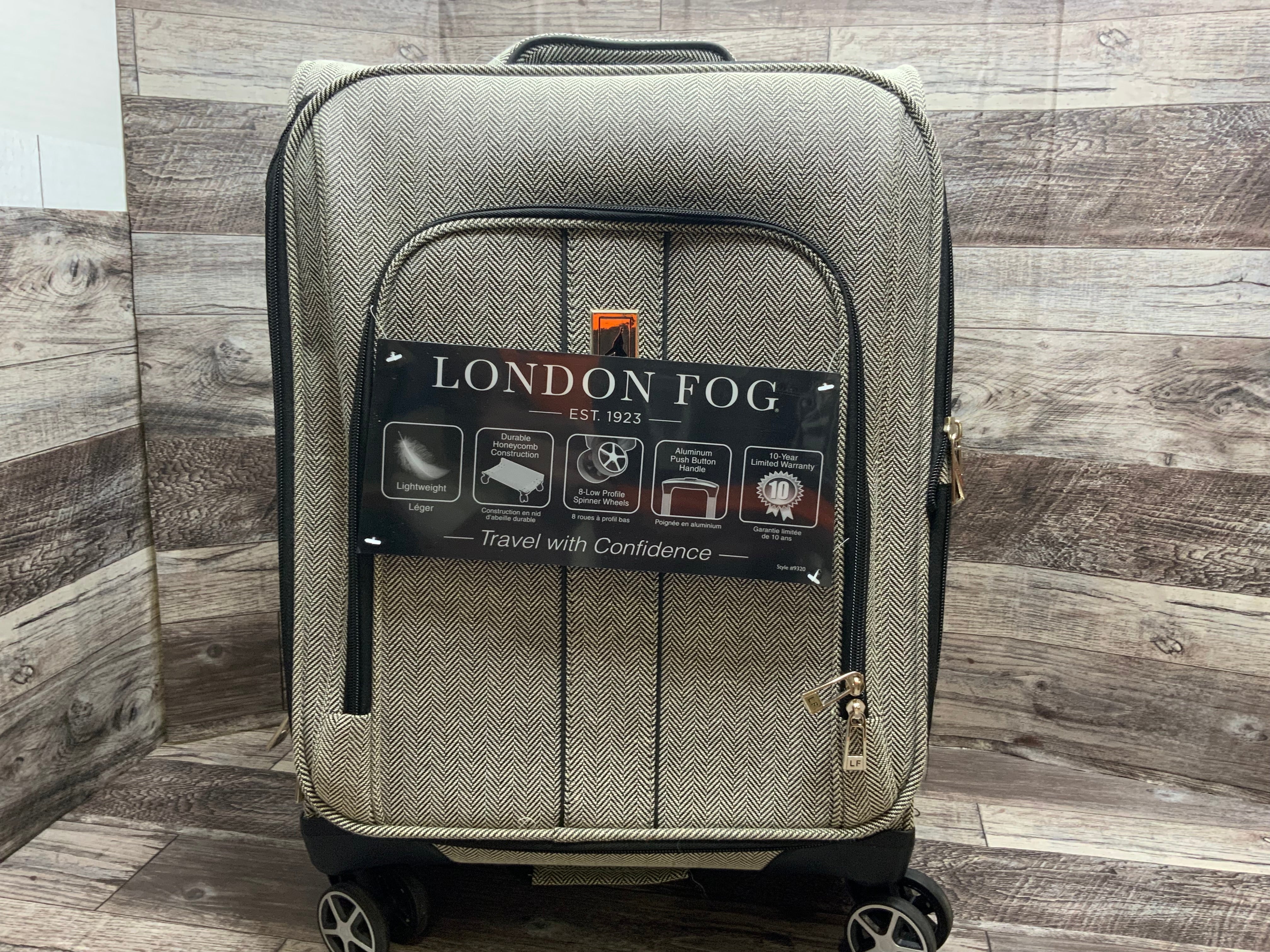 LONDON FOG Newcastle Softside Expandable Spinner Luggage, Carry-On 20-Inch (8072575746286)
